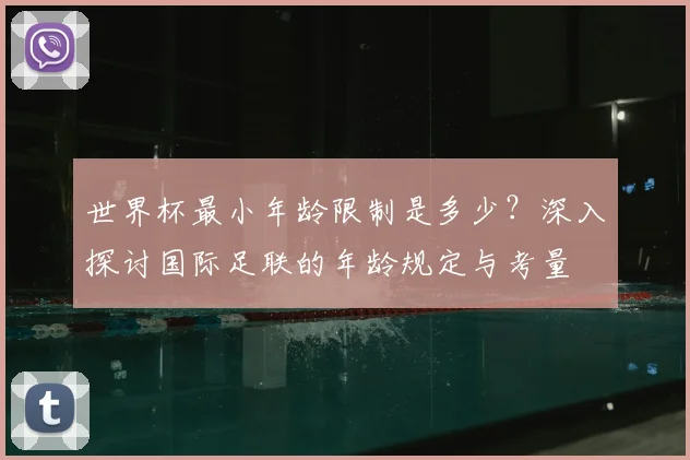 世界杯最小年龄限制是多少？深入探讨国际足联的年龄规定与考量
